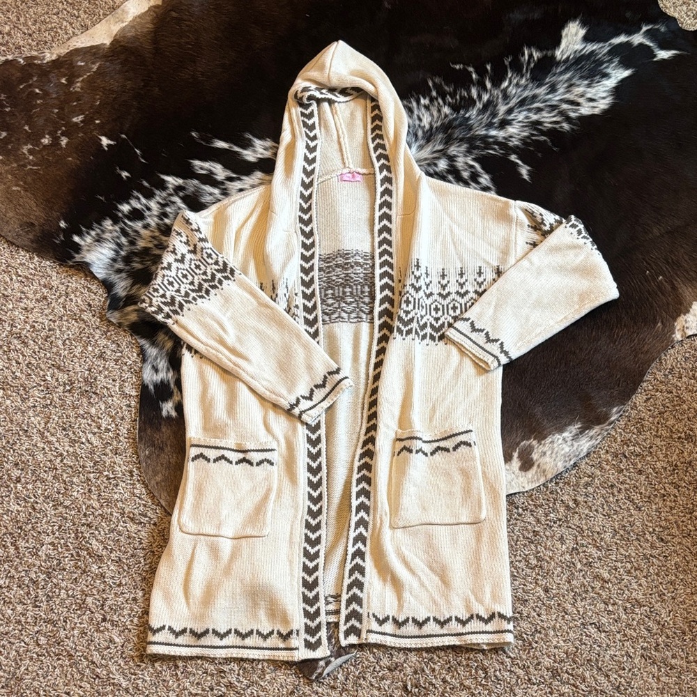 Pink Lily Cream Cardigan